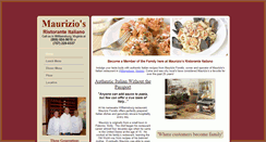 Desktop Screenshot of mauriziositalianrestaurant.com